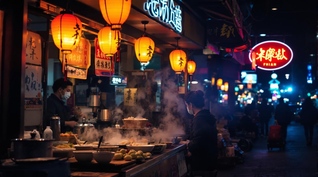 霓虹灯下的深夜食堂