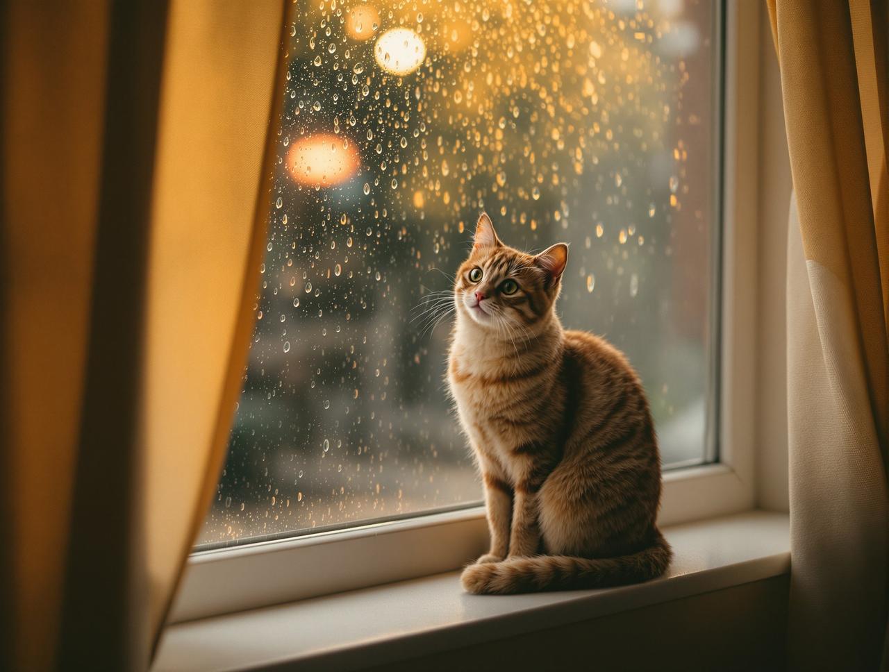 雨天窗台的猫 - 小小影视官网 雨天窗台的猫